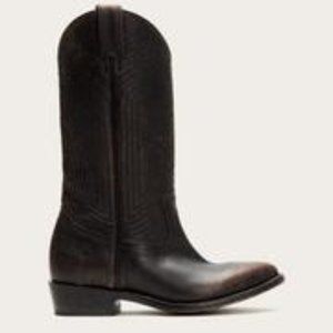 Frye Billy Stitch Black Pull-On Western Boot 9